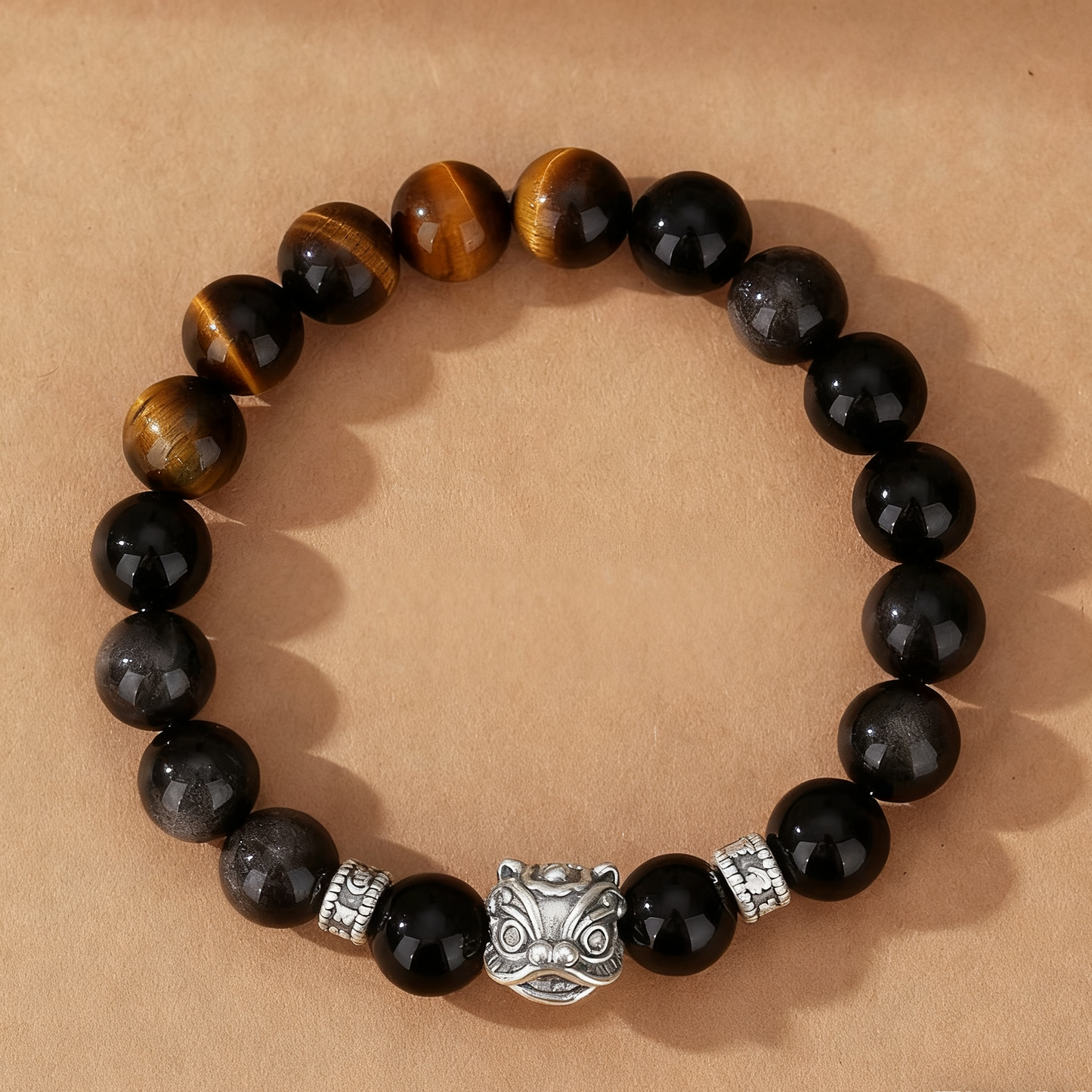 黑曜石转运手串（狮子）