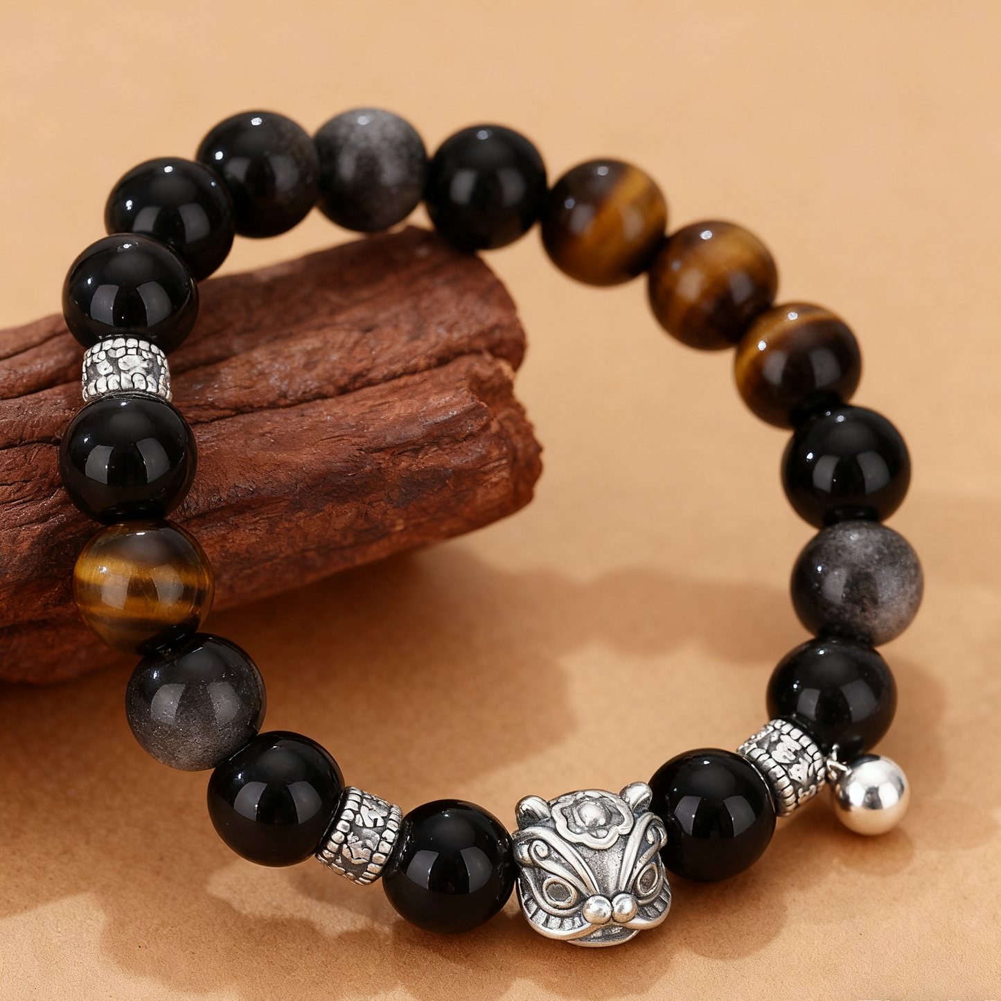 黑曜石转运手串（狮子）