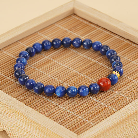 蓝晶石+红玛瑙转运手串