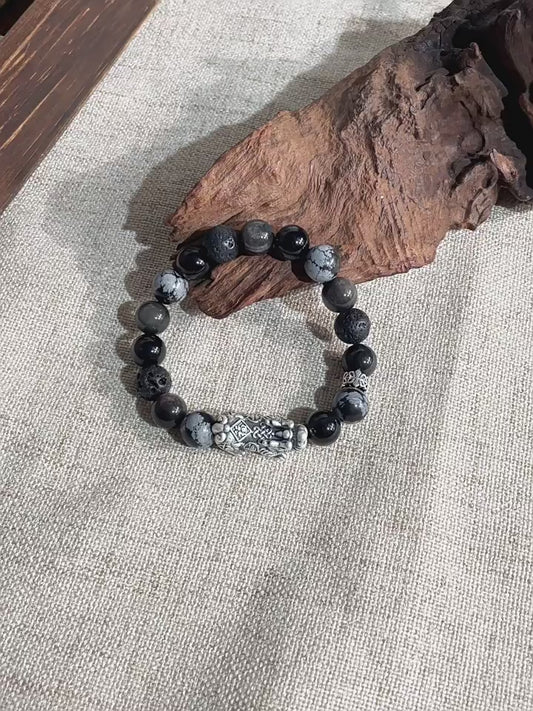 黑曜石转运手串（财运）